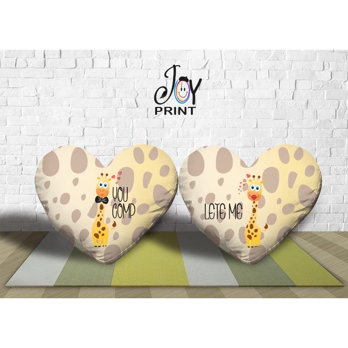 Coppia di cuscini  Personalizzati Love GIRAFF