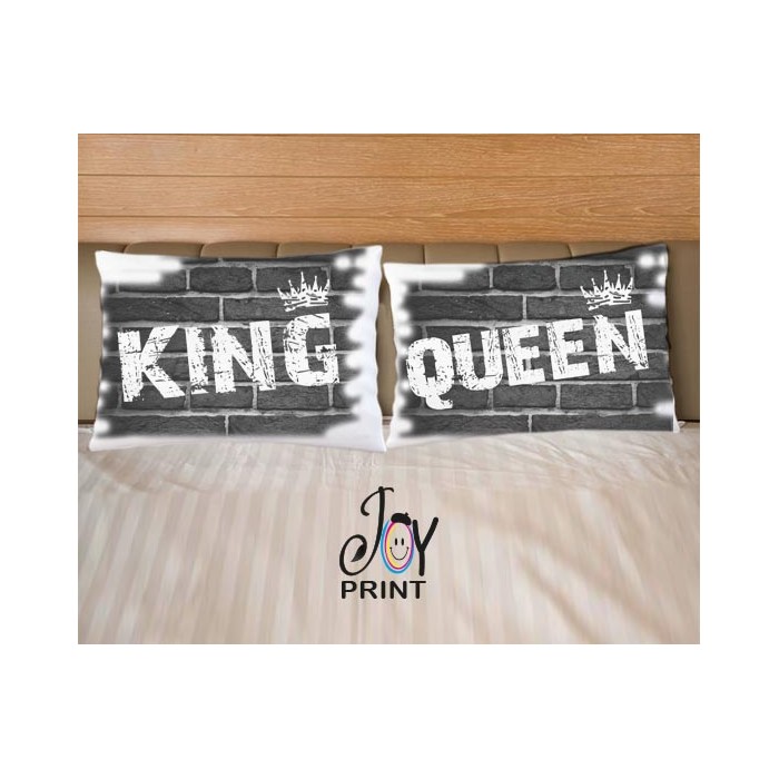 Coppia di federe King e Queen murales