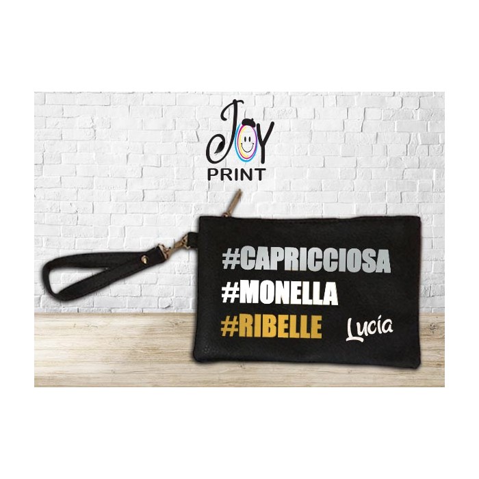 Pochette donna festa della mamma Capricciosa personalizzata con nome