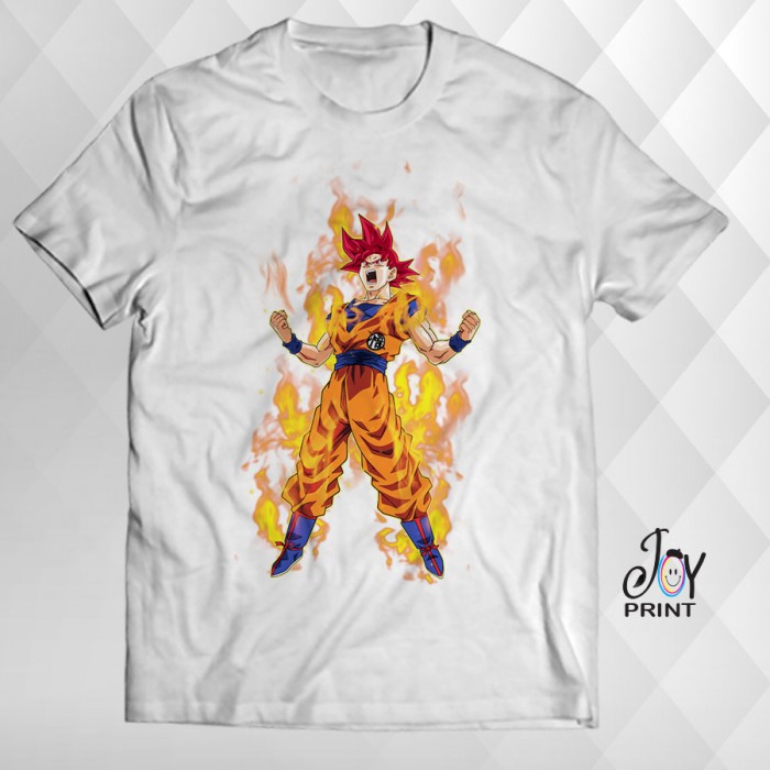 T Shirt Manga Goku bianca