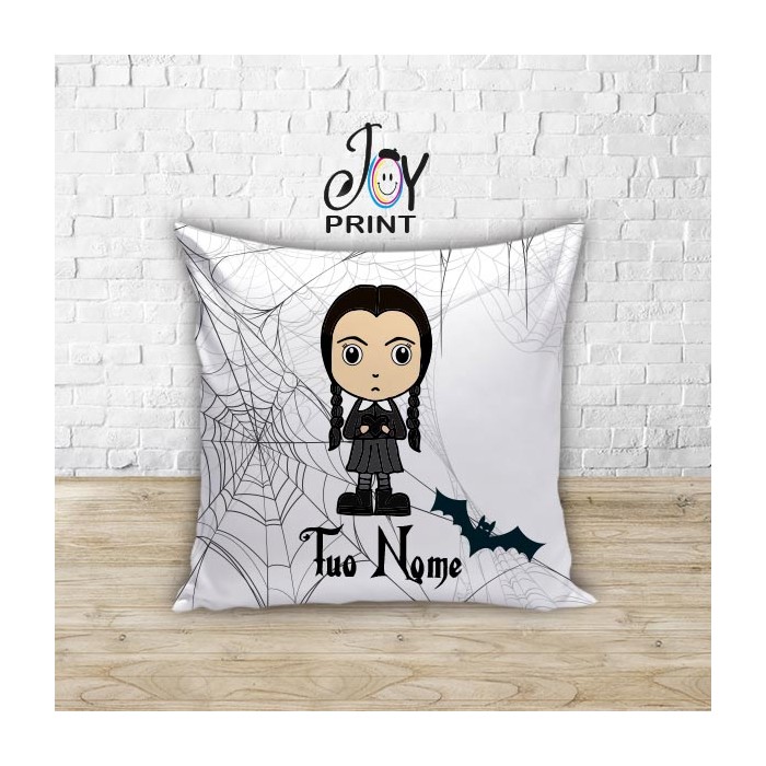 Cuscino personalizzato con nome Mercoledì Addams cartoon Sesso Maschietto  Forma Cuscini Cuore