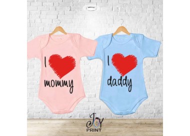 Body Neonato Personalizzato I love