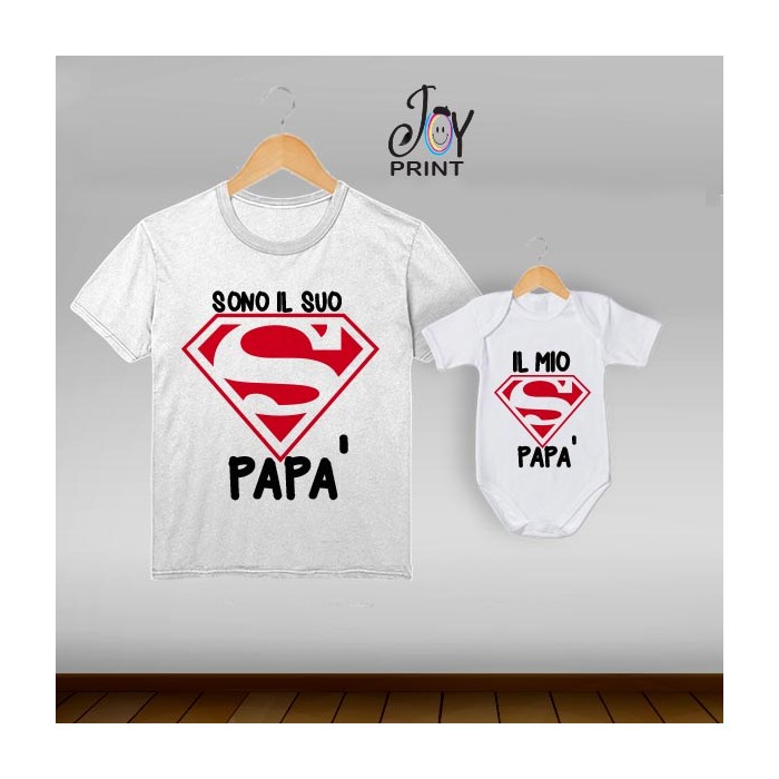 Coppia t-shirt neonato - uomo stampa digitale papà camionista  idea regalo  compleanno - festa del papà - Stampa mania